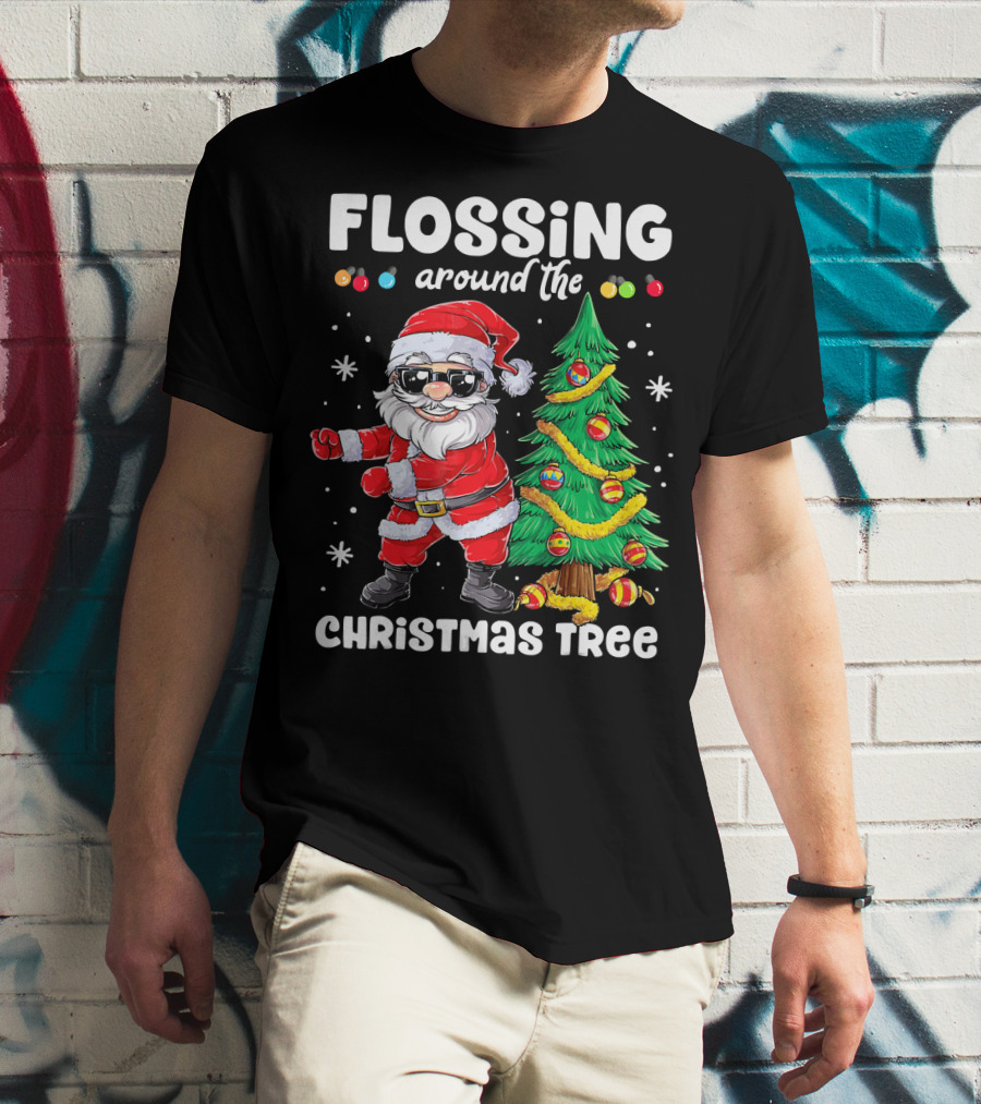 FLOSSING AROUND THE CHRISTMAS TREE T-Shirt