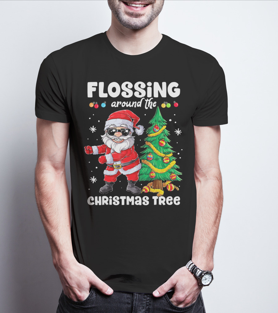 FLOSSING AROUND THE CHRISTMAS TREE T-Shirt
