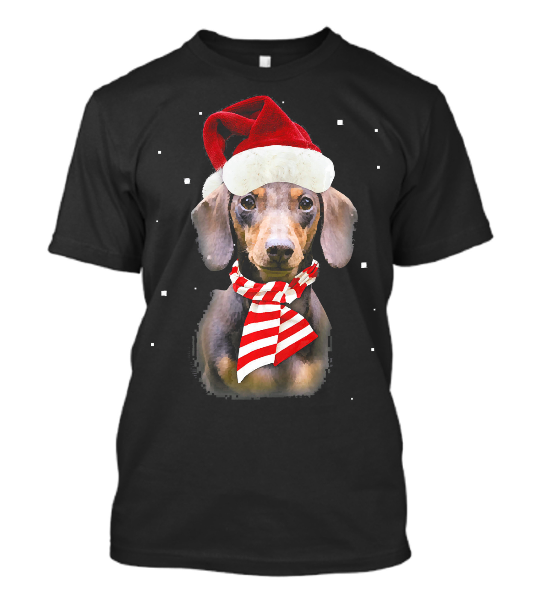 Dachshund Santa Merry Xmas Christmas Sno帽 T-Shirt