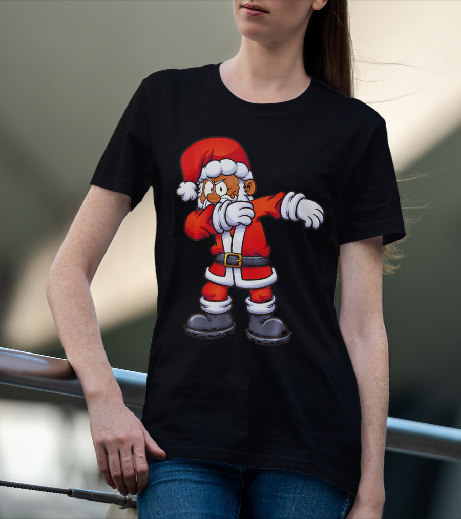 Dabbing Santa Claus In Traditional Red Suit T-Shirt