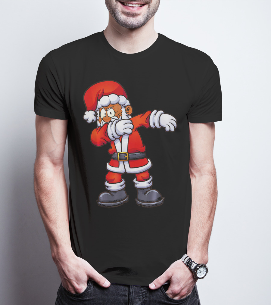 Dabbing Santa Claus In Traditional Red Suit T-Shirt