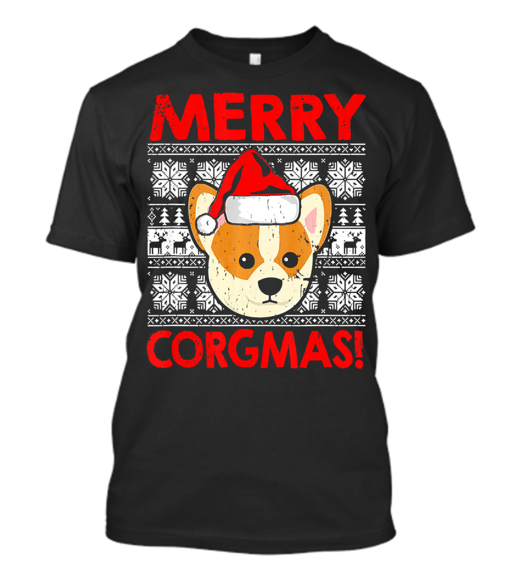 Merry Corgmas Funny Christmas Santa Corgi Dog T-Shirt