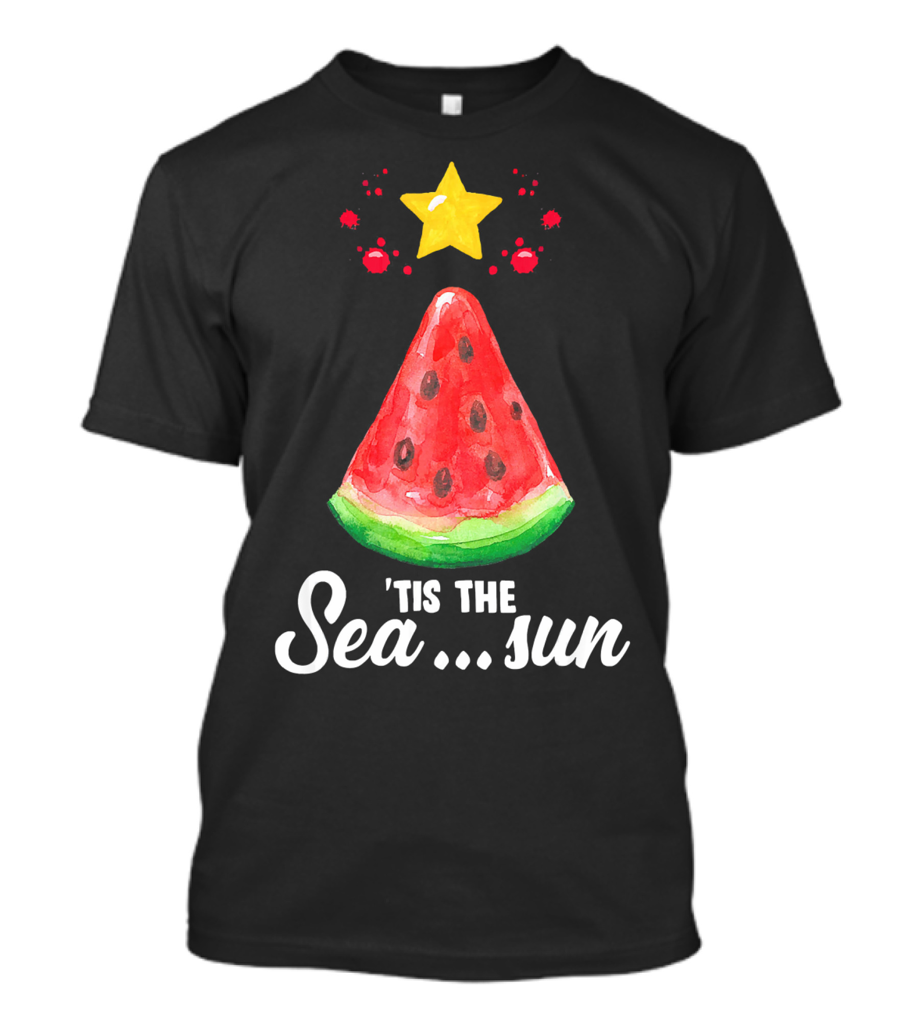 'Tis The Seasun Watermelon Slice With Summer Star T-Shirt