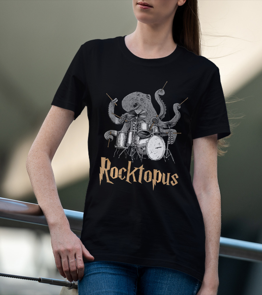 Rocktopus Octopus Drumming Birthday T-Shirt