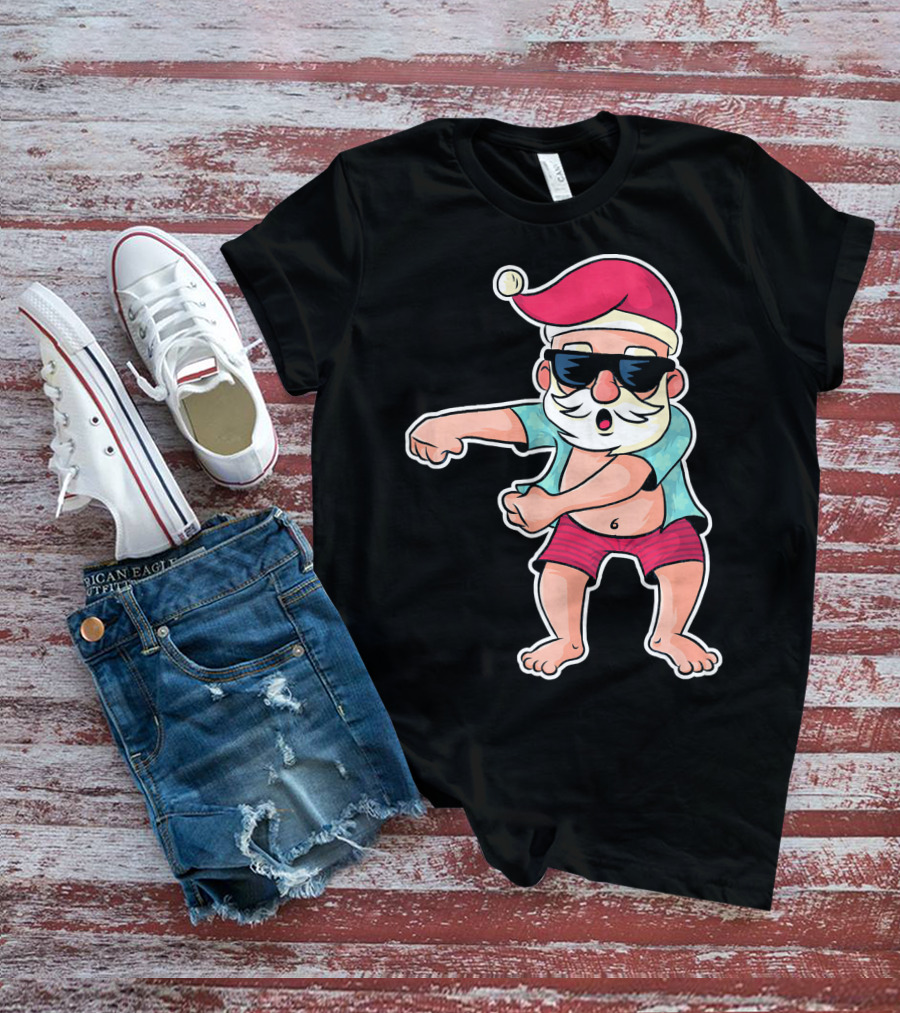 Flossing Dance Santa In Sunglasses And Hat T-Shirt
