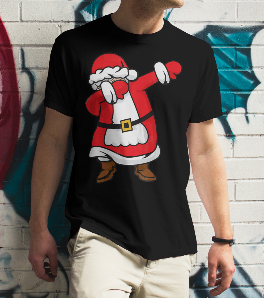 Mrs. Santa Claus Dabbing Christmas Fun T-Shirt