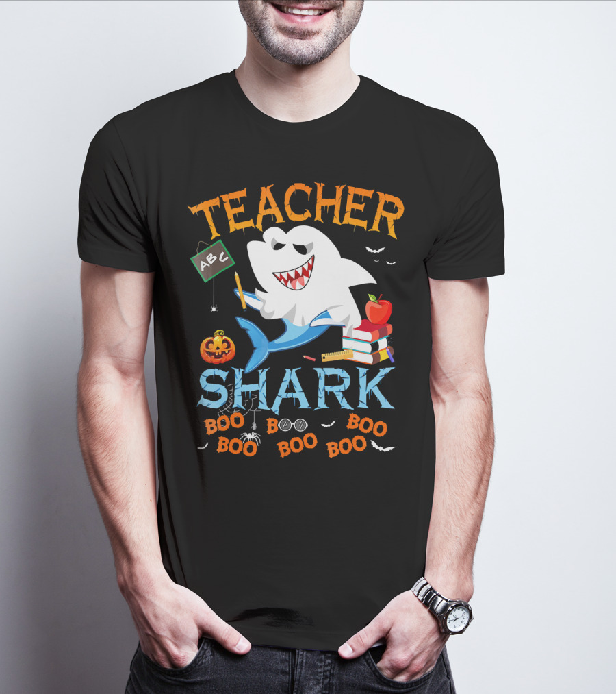 Teacher Shark Halloween Boo Classroom T-Shirt