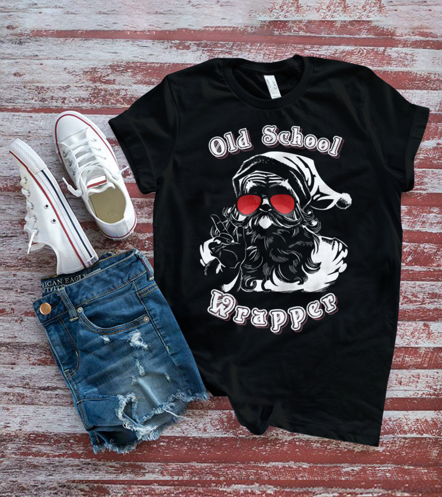 Old School Wrapper Santa With Sunglasses T-Shirt