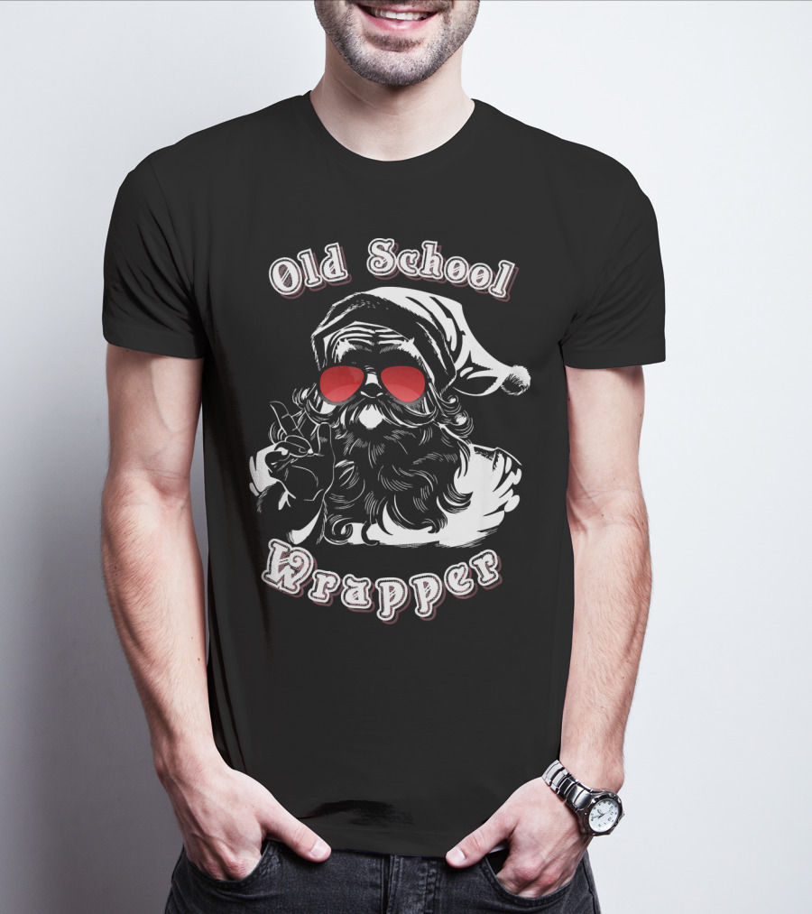 Old School Wrapper Santa With Sunglasses T-Shirt