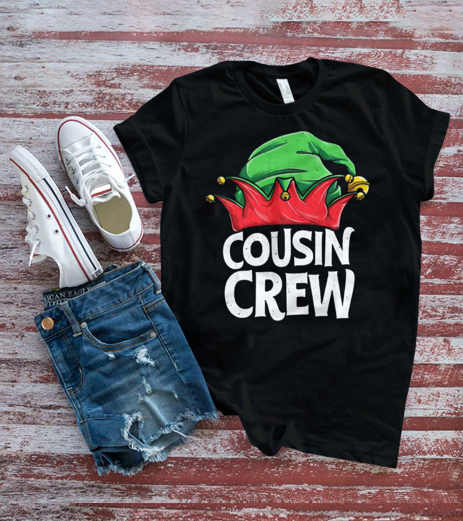 Cousin Crew Elf Christmas Jester Hat T-Shirt