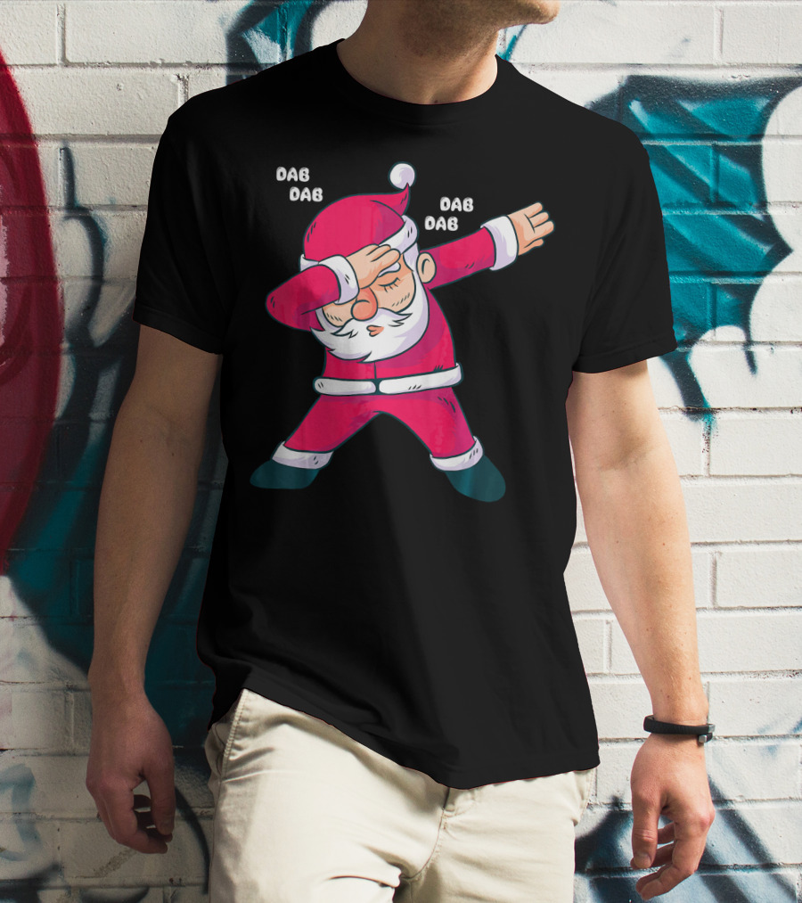 Dab Dab Dab Christmas Dabbing Santa Fun T-Shirt