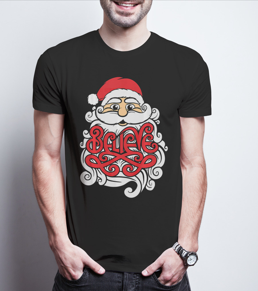 Believe Santa Christmas X Mas T-Shirt