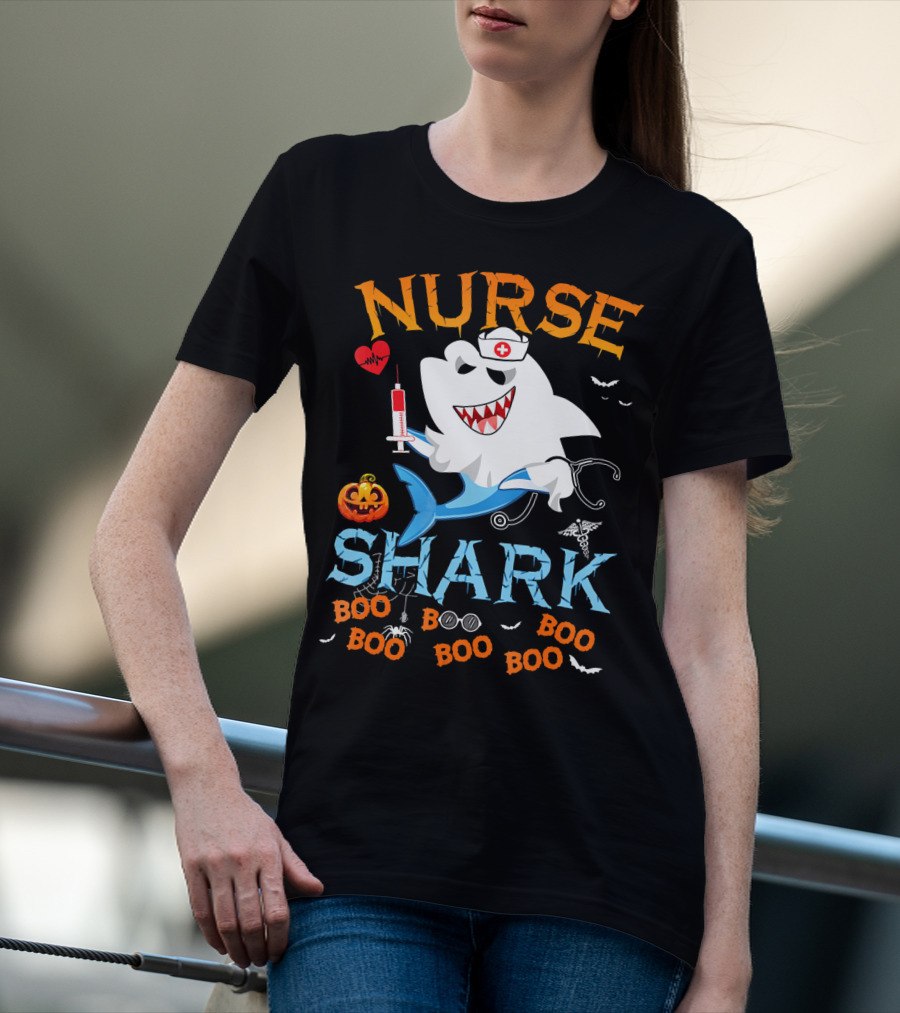 Nurse Shark Halloween Boo Scary Nurse Shark T-Shirt