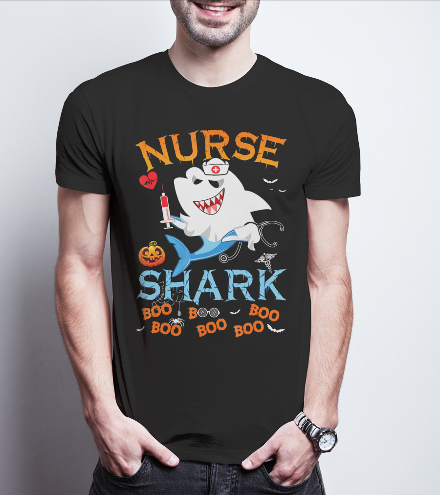 Nurse Shark Halloween Boo Scary Nurse Shark T-Shirt