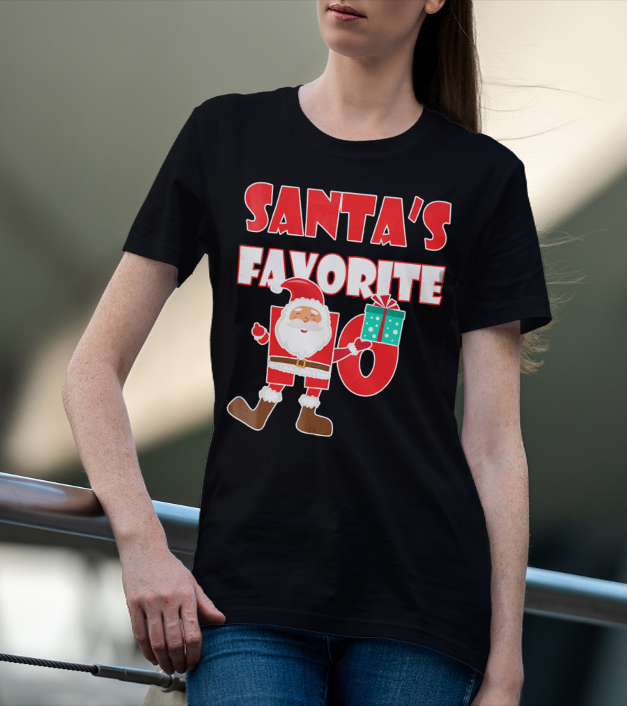 Santa's Favorite Ho Holiday Humor With Santa And Gifts T-Shirt