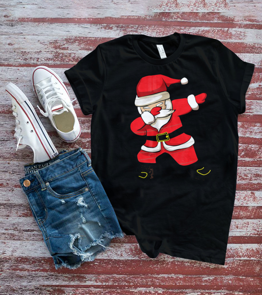 Dabbing Santa Christmas Santa College Dab Move Iconic Festive T-Shirt