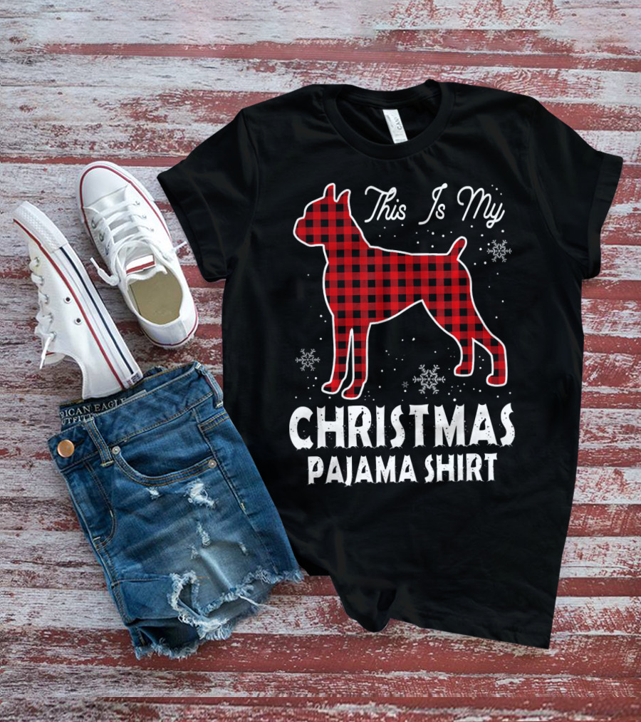 This Is My Christmas Boxer Dog Pajama T-Shirt