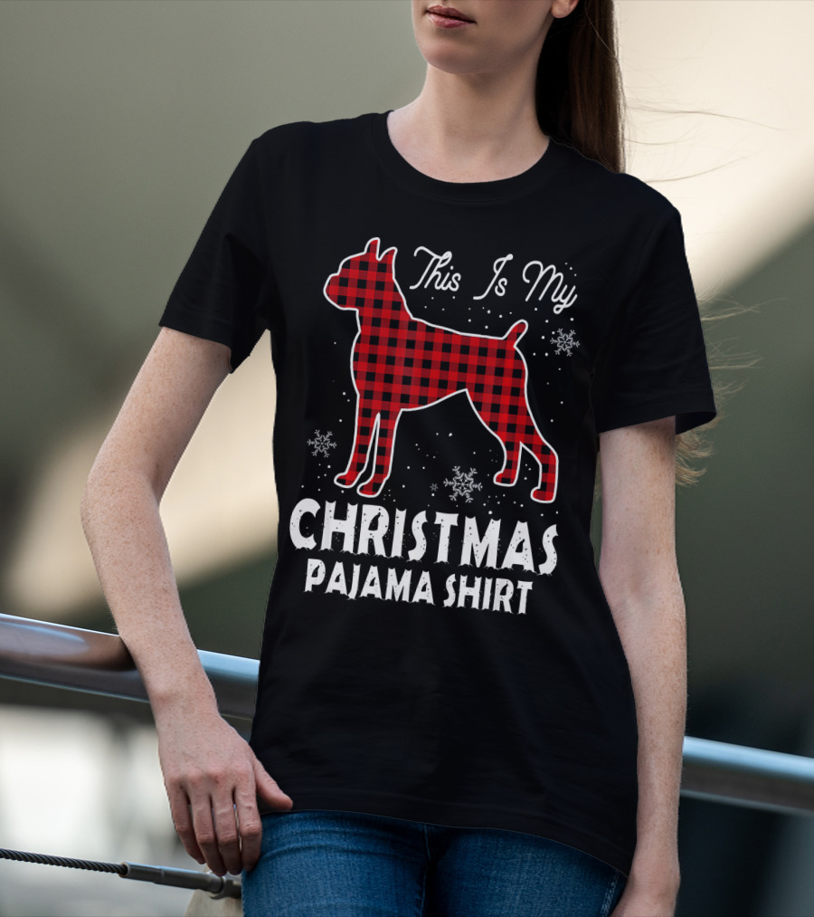 This Is My Christmas Boxer Dog Pajama T-Shirt