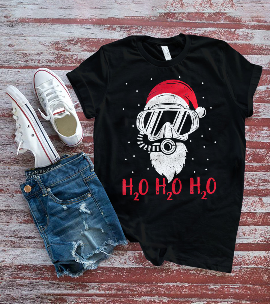 Santa Scuba Diving H2O H2O H2O T-Shirt