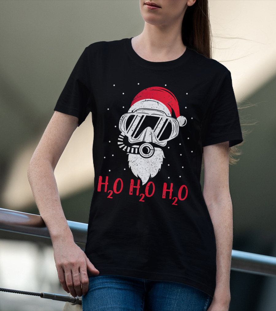 Santa Scuba Diving H2O H2O H2O T-Shirt