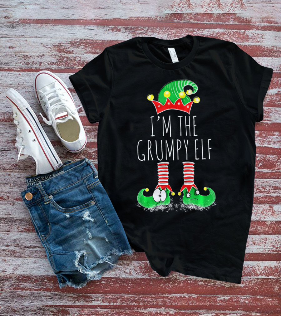 I'm The Grumpy Elf Christmas Elf Matching Family Me T-Shirt