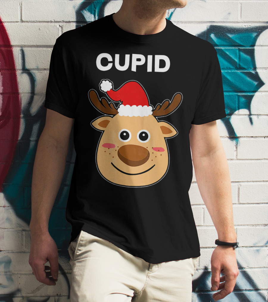 Santa Hat Reindeer Cupid T-Shirt