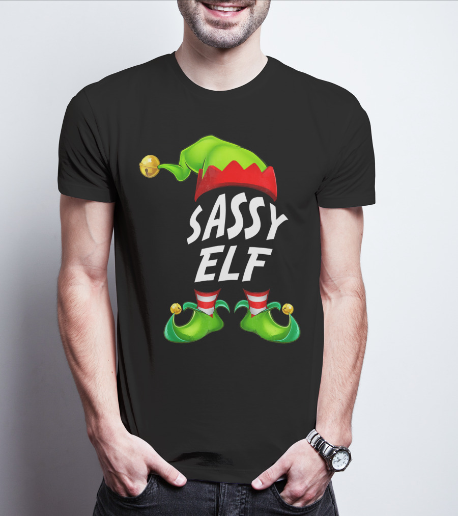 Sassy Elf Christmas Funny Fam T-Shirt