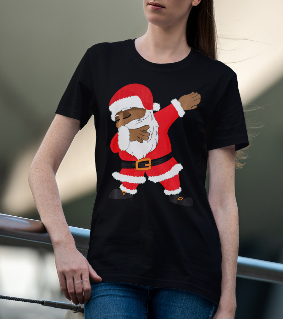 Dabbing Santa Funny Christmas Dab Festive Hip Hop Style Santa Claus T-Shirt