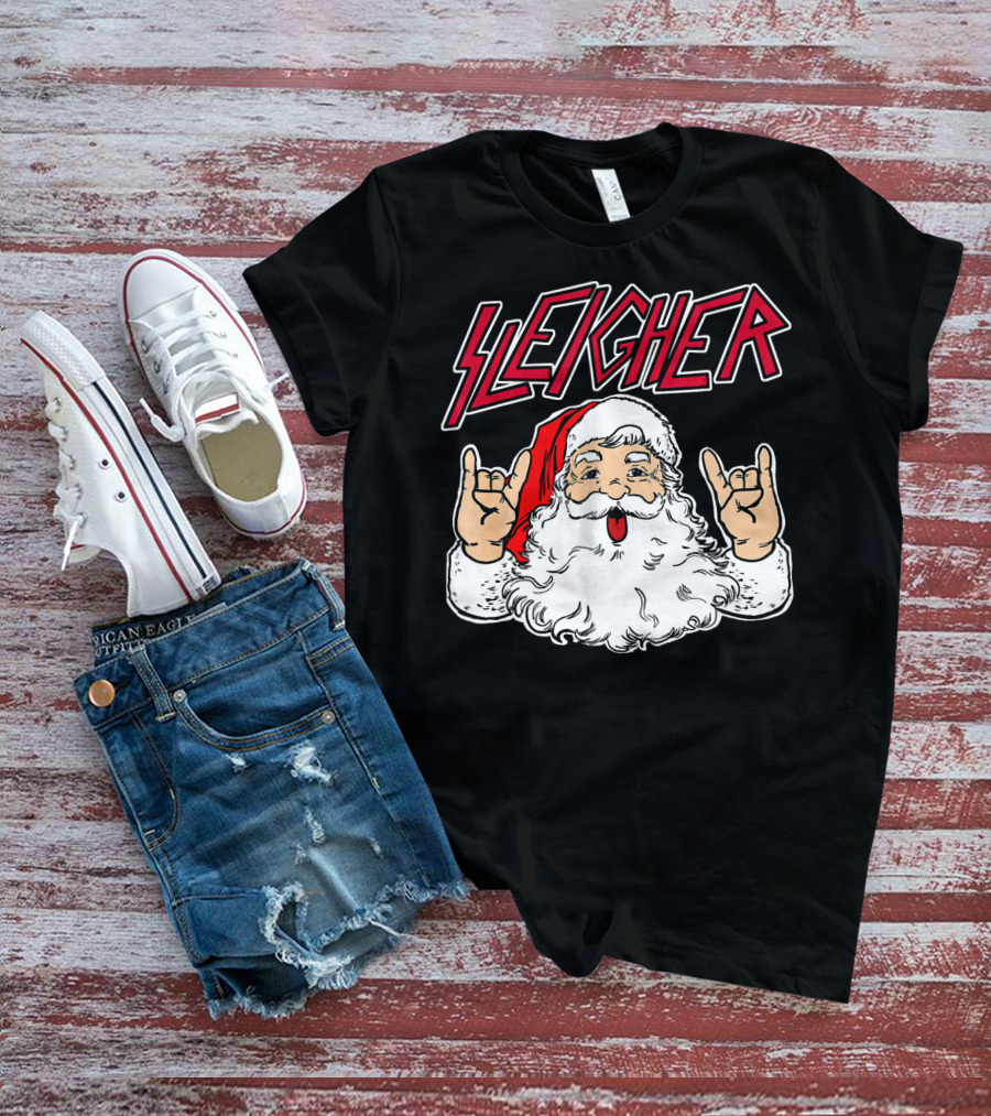 Santa Sleigher Funny Slayer Hail Santa T-Shirt
