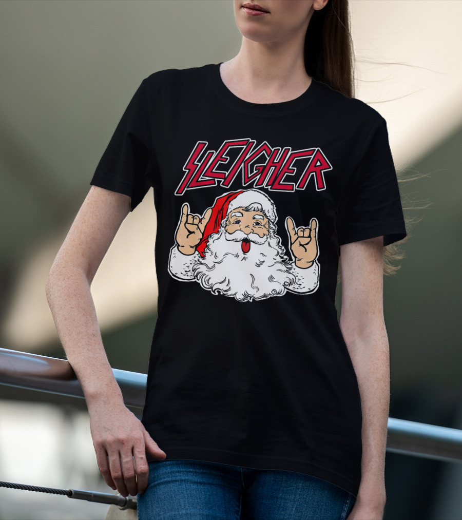 Santa Sleigher Funny Slayer Hail Santa T-Shirt