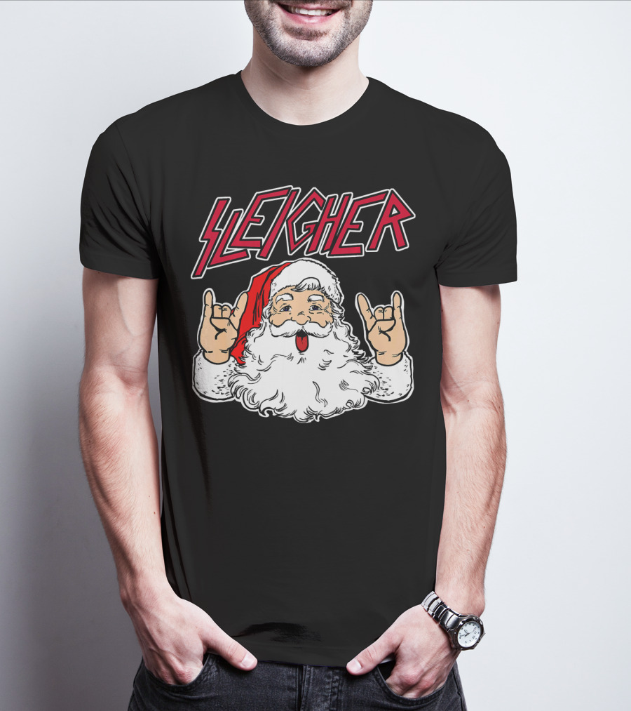 Santa Sleigher Funny Slayer Hail Santa T-Shirt