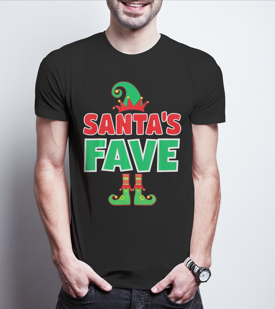 SANTA'S FAVE Elf Hat And Boots T-Shirt