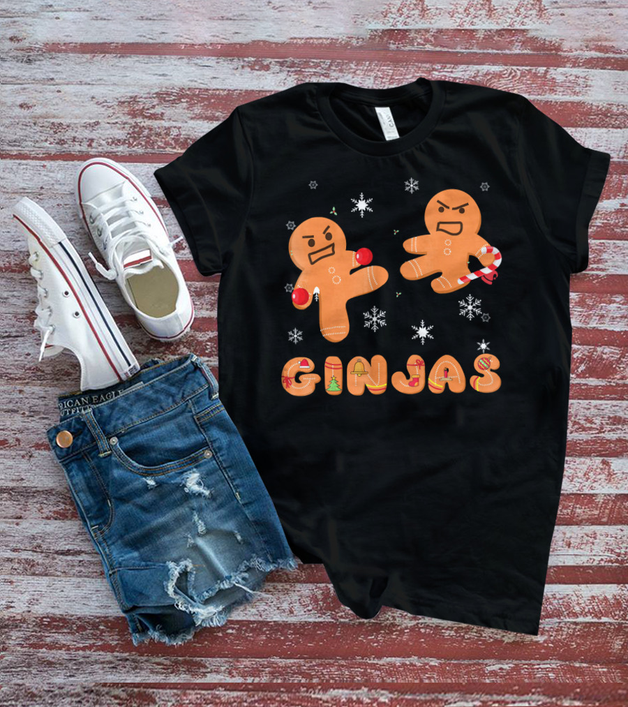 Ginjas Gingerbread Ninjas Holiday Fun T-Shirt