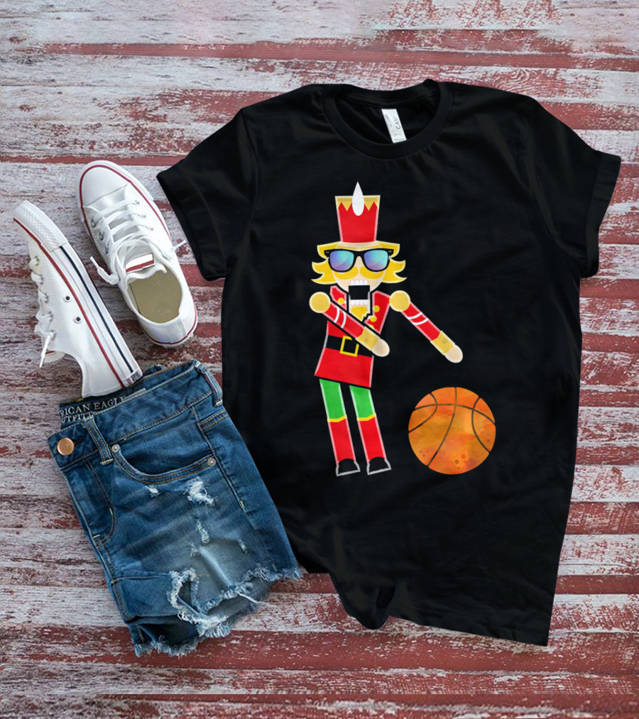 Christmas Nutcracker Basketball Floss Dance T-Shirt