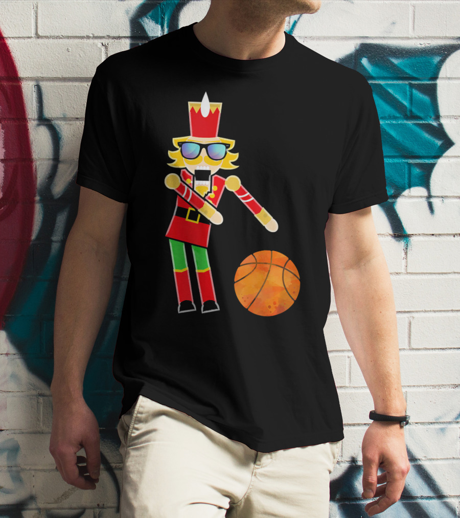Christmas Nutcracker Basketball Floss Dance T-Shirt