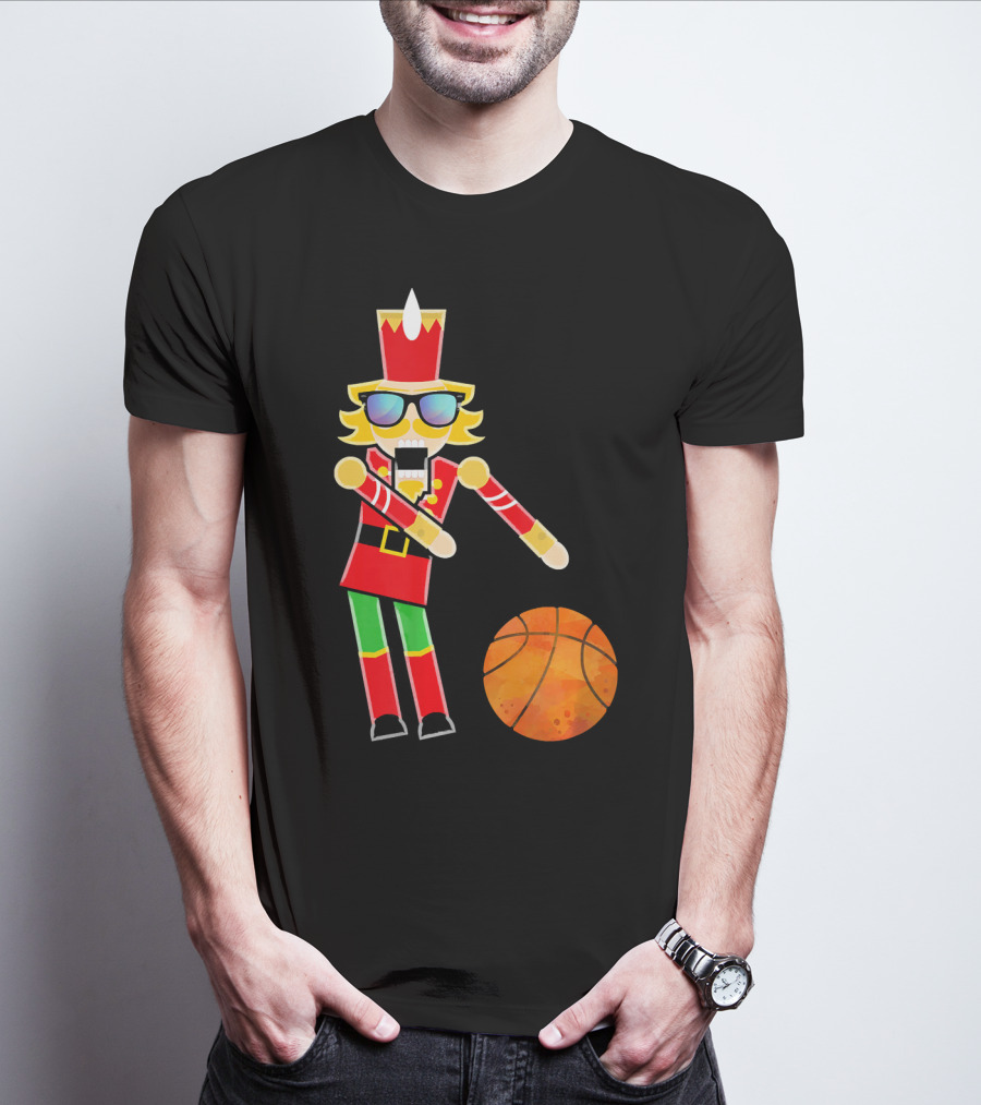 Christmas Nutcracker Basketball Floss Dance T-Shirt