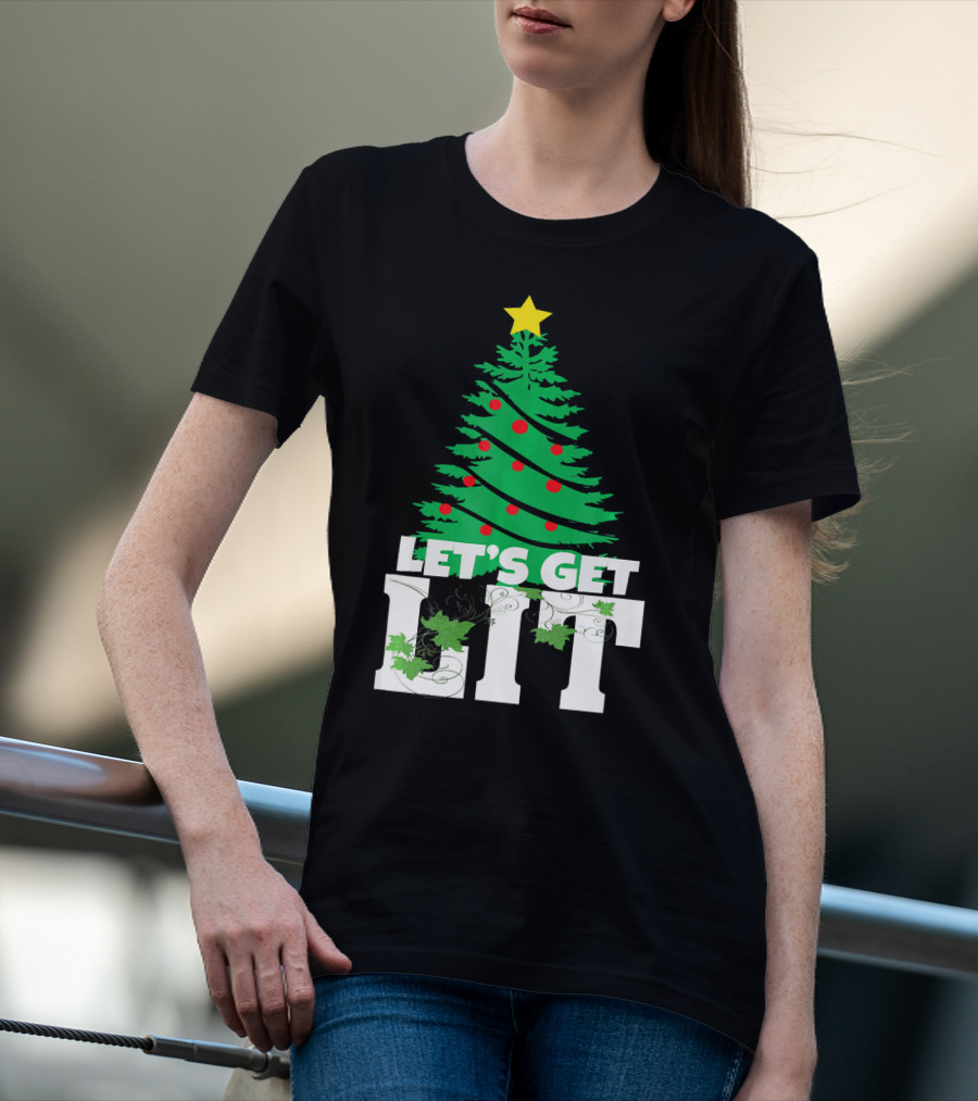 Let's Get Lit Christmas Tree T-Shirt