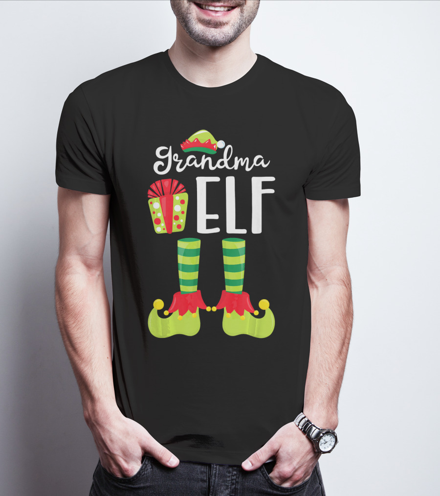 Grandma Elf Family Christmas Elf T-Shirt