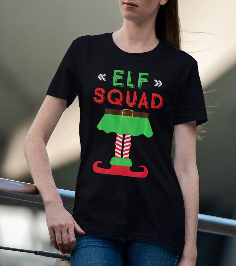 Elf Squad Christmas Holiday Funny Festive T-Shirt