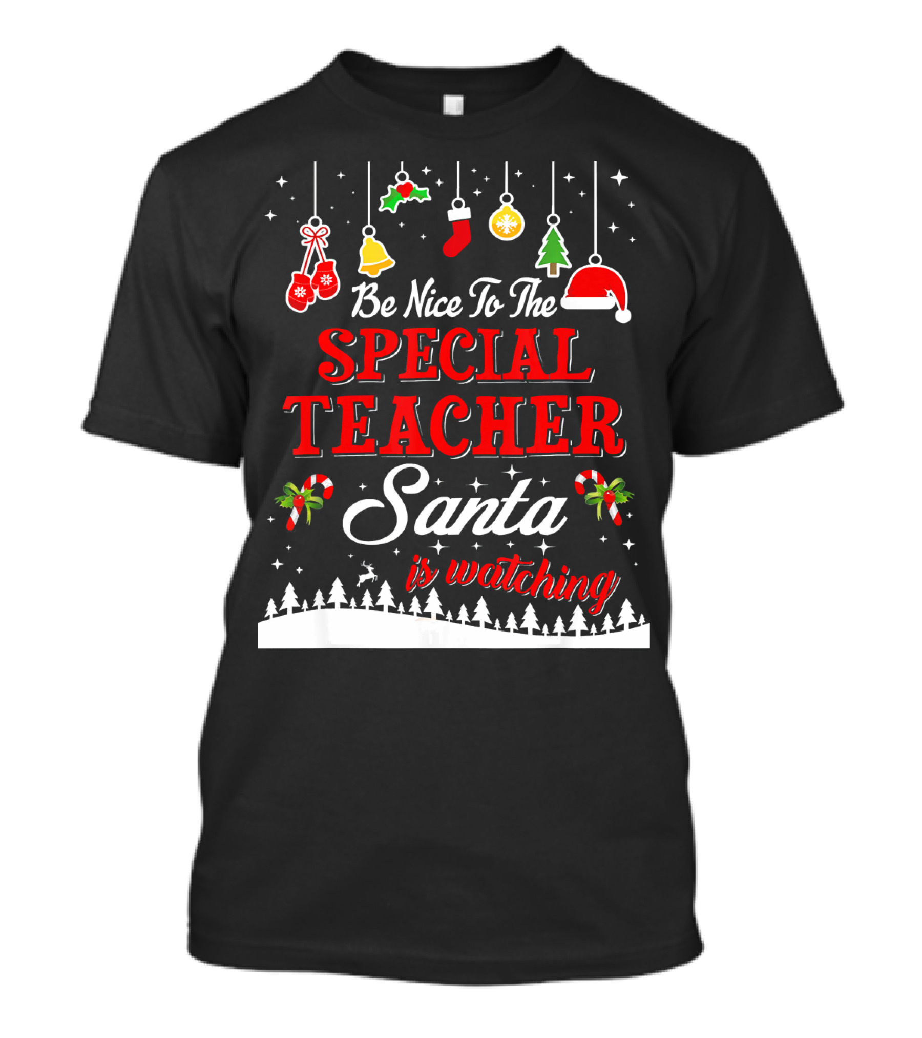 Be Nice To The Special Teacher Santa Is Watching T-Shirt