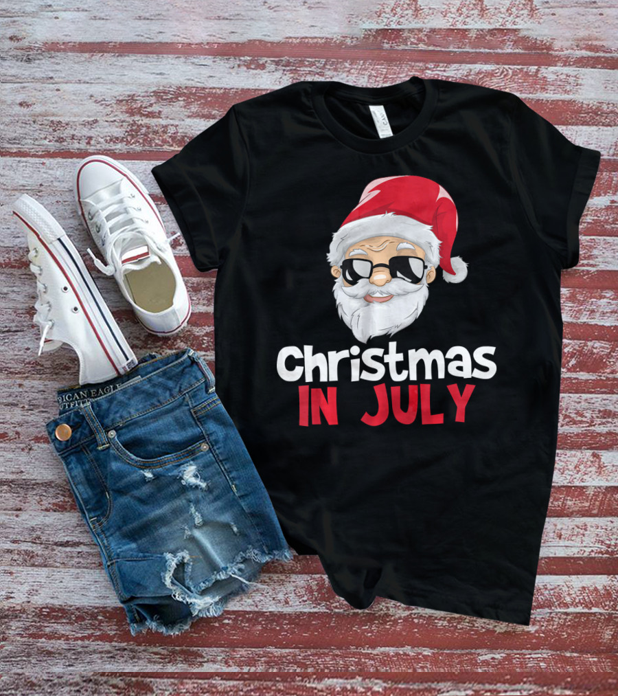 Christmas In July Santa Claus Iconic Holiday T-Shirt