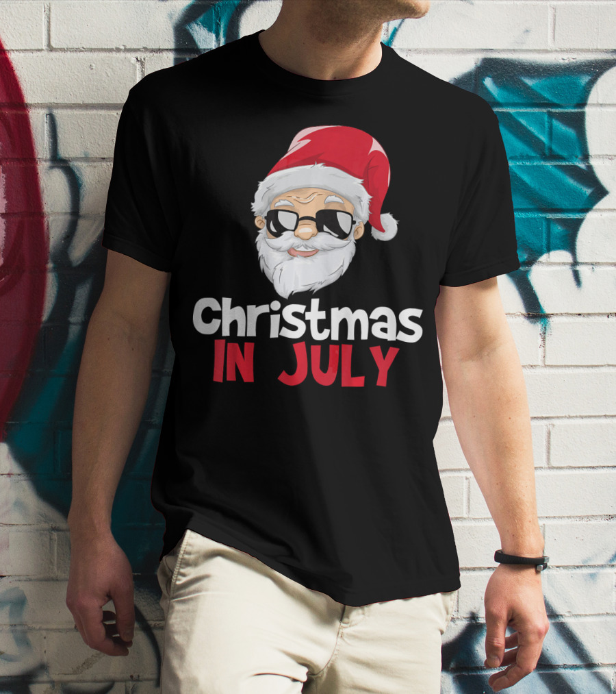 Christmas In July Santa Claus Iconic Holiday T-Shirt