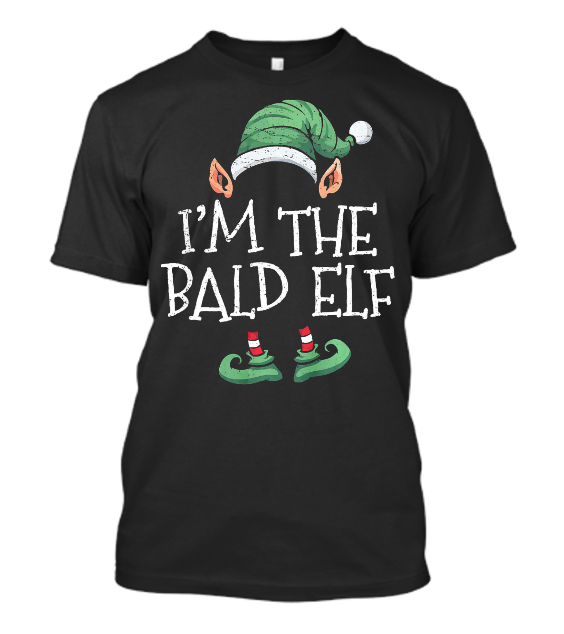 I'm The Bald Elf Christmas Family Group Matching T-Shirt