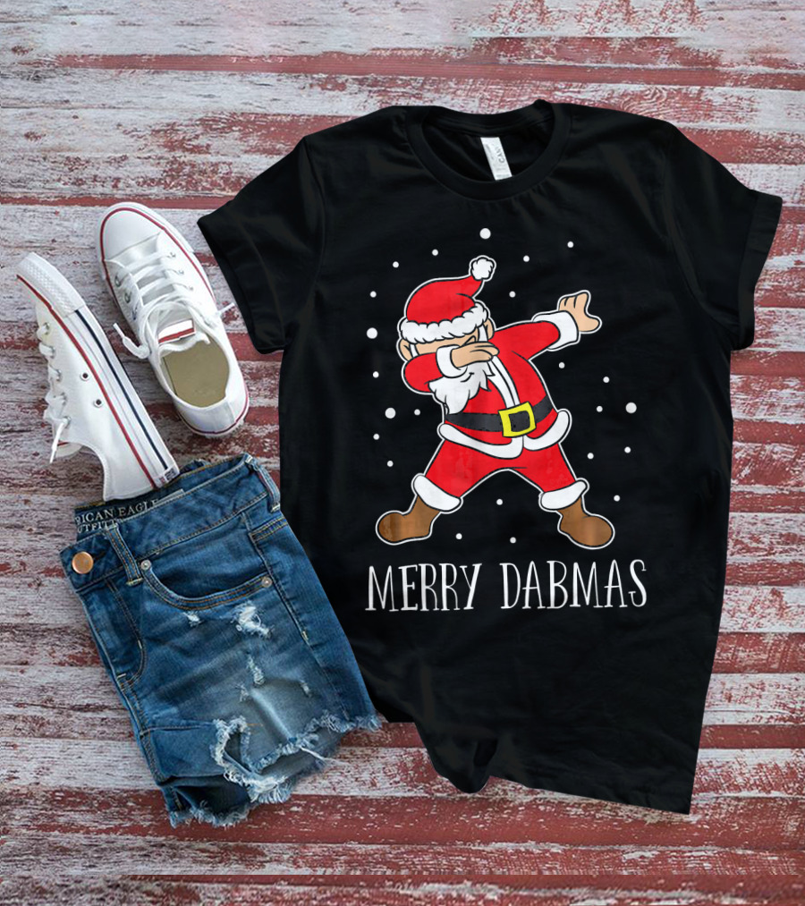 Merry Dabmas Funny Dabbing Christmas Santa T-Shirt