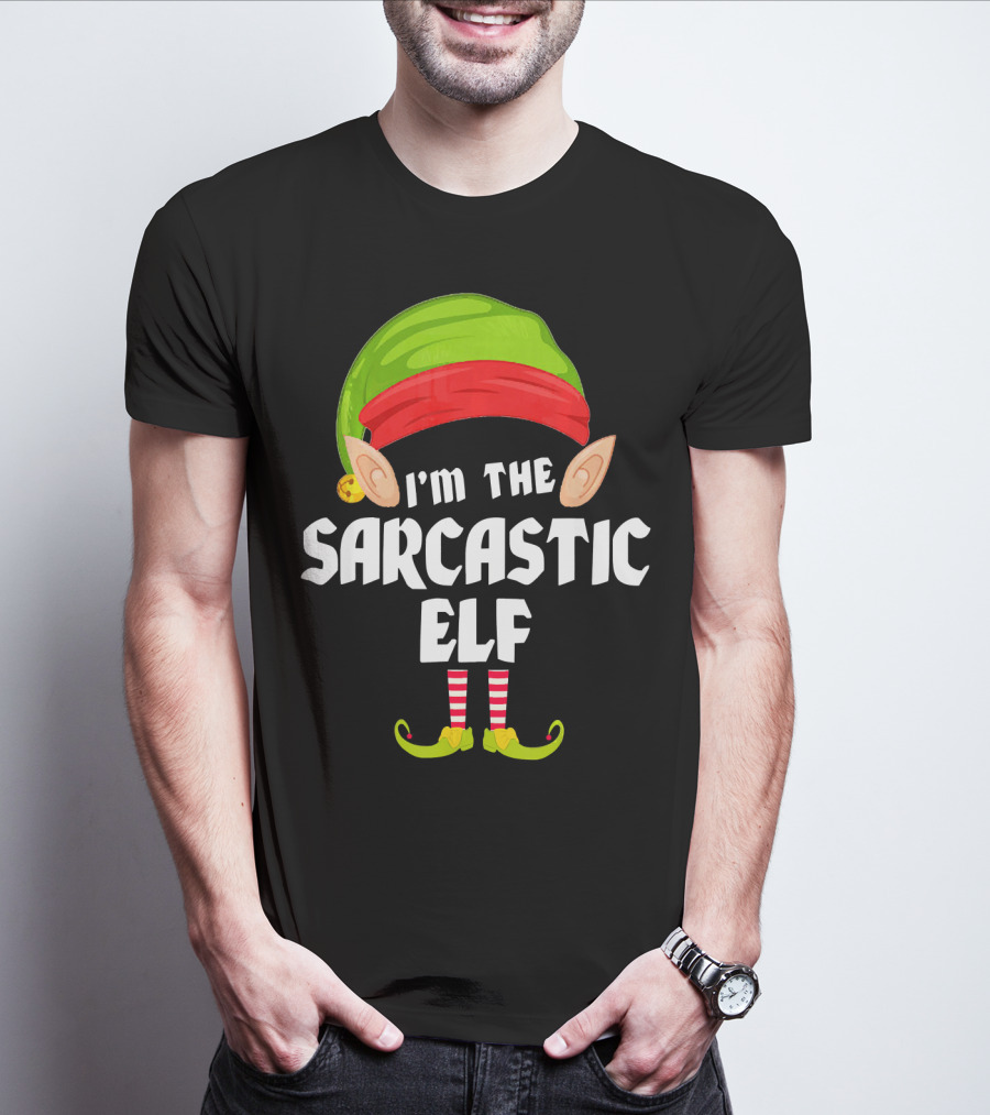 I'm The Sarcastic Elf Funny Matching Family Group T-Shirt