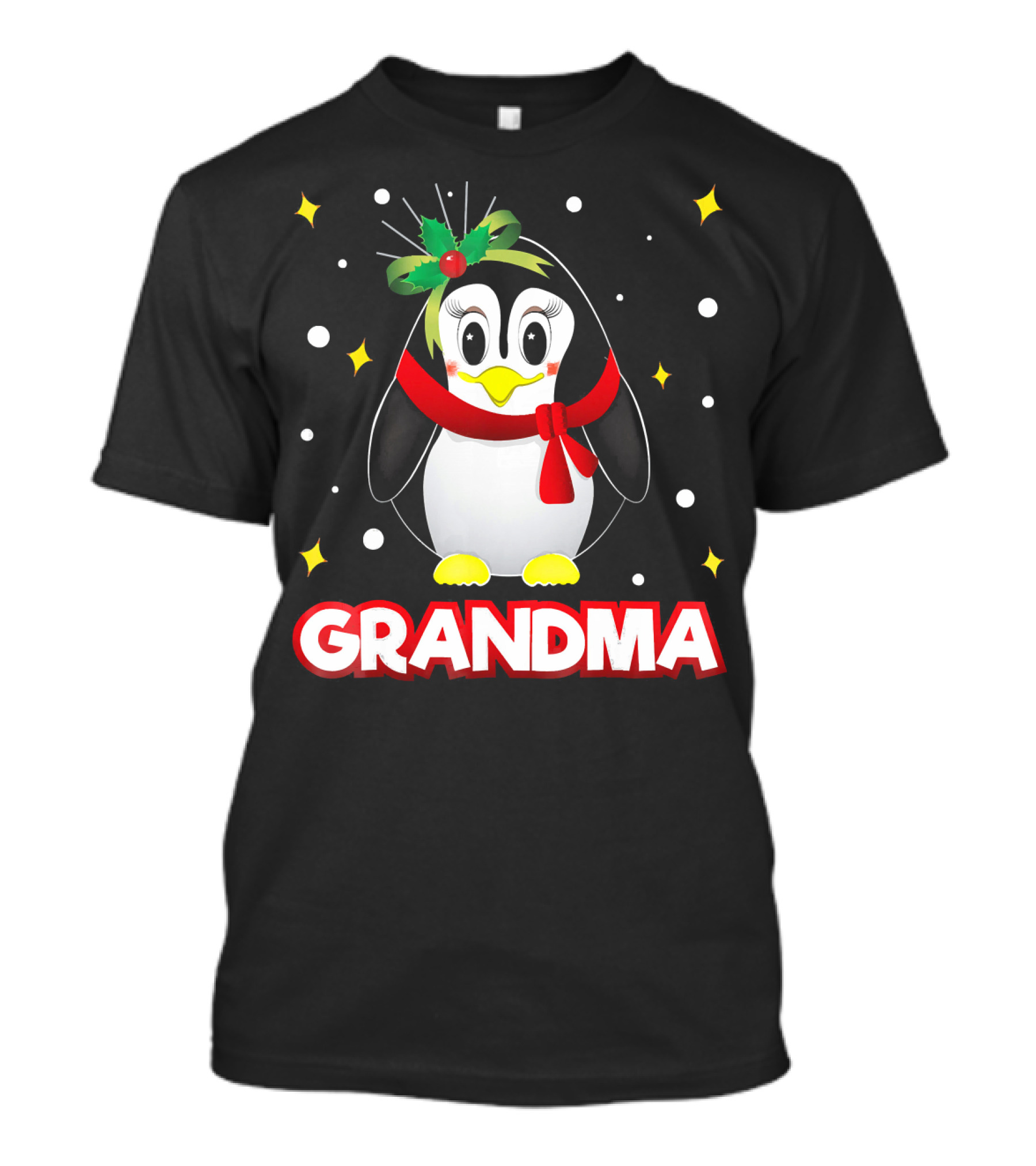 Grandma Penguin Festive Christmas Family T-Shirt