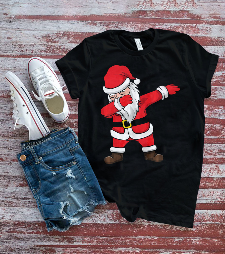 Dabbing Santa Kids Funny Claus Dab Christmas Dance T-Shirt