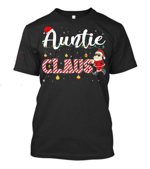 Auntie Claus Cute Christmas Santa Hat Mat T-Shirt