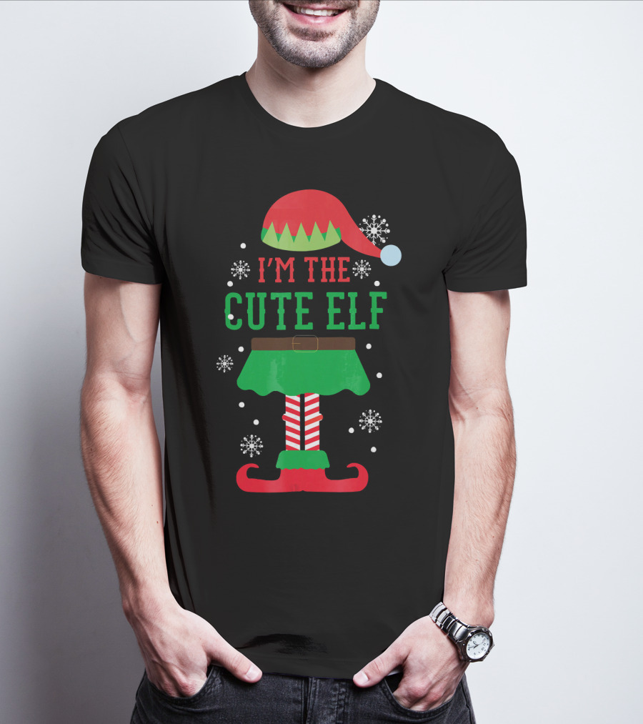 I'm The Cute Elf With Snowflakes T-Shirt