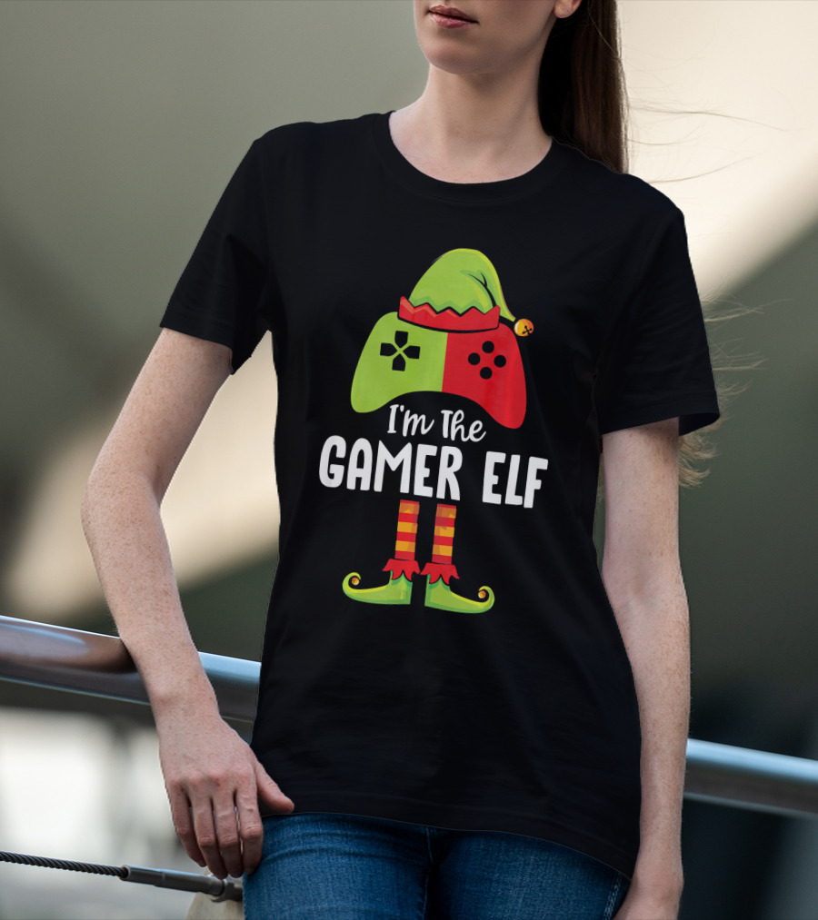 I'm The Gamer Elf Controller Hat Festive Costume T-Shirt